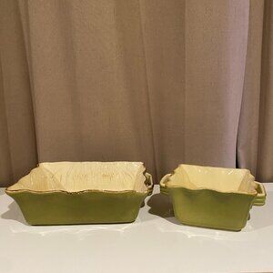 Sur La Table Green & Cream Bakeware Set – Italy, Rectangular & Square, Minor Chi